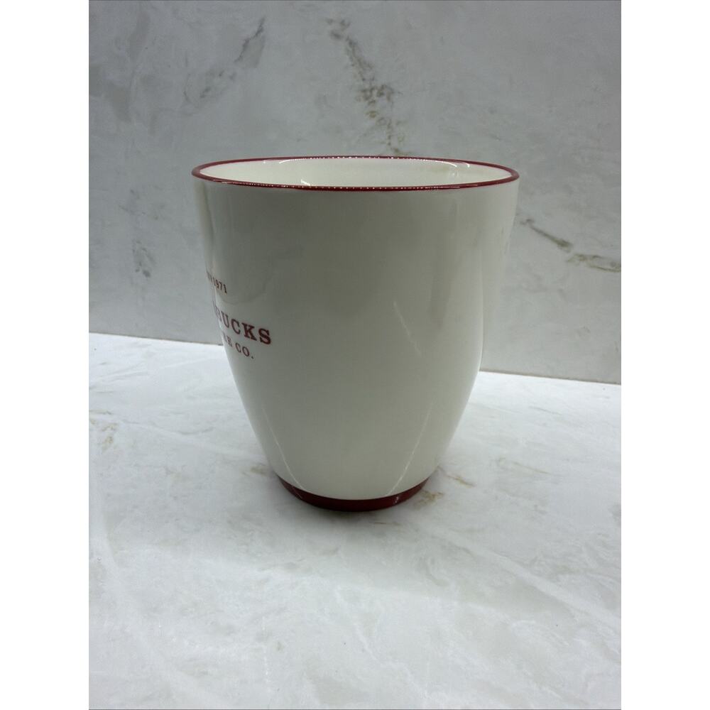 Starbucks Cup RED White Abbey Mug "Est 1971 Starbucks Coffee Co" 18 oz EUC - Picture 6 of 8